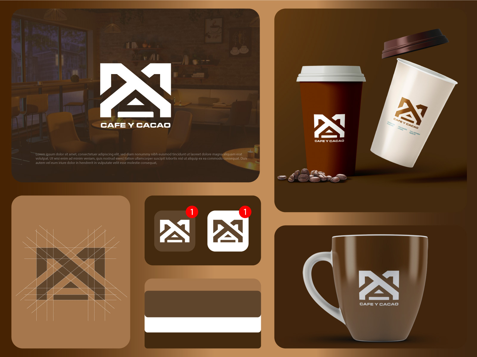 Example of Custom Business Logo.Branding & Identity