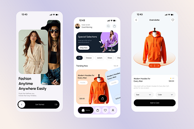 Fashion E-commerce Mobile App android application e commerce app fashion app ios minimalui mobileux modernui online shopping productdesign shopping app ui uiuxdesigner ux