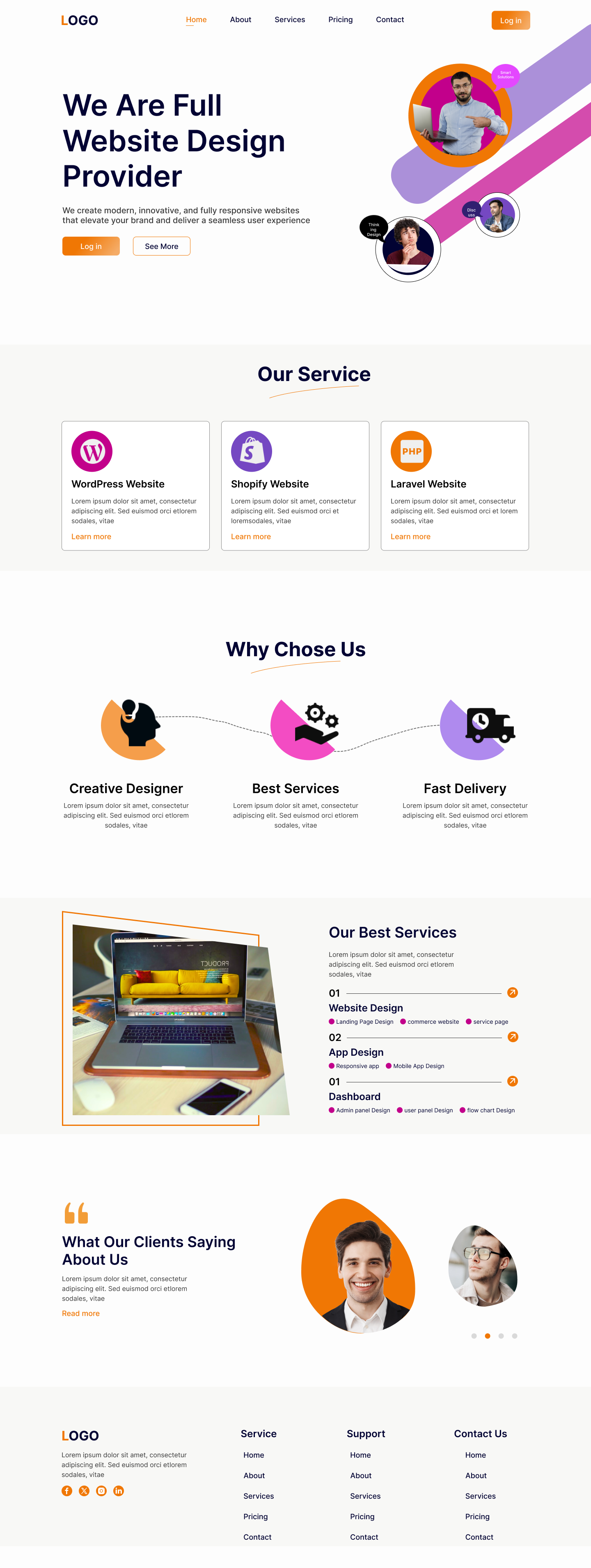 Agency Landing Page agency graphic design landing page shopify ui ux web web design