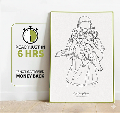 Line art -gift -cornar branding design graphic design illustration illustration art line art logo one line art pet usa gallary