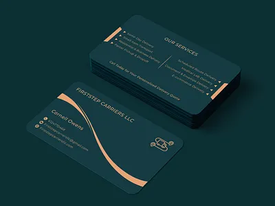 Modern Delivery Service Business Card Design brand guid brand identity branding business card business card design delivery service business card logo logo design luxury business card minimalist business card modern business card service business card visiting card