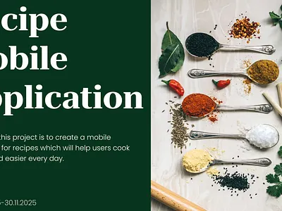 Personalized Cooking App ui ux design
