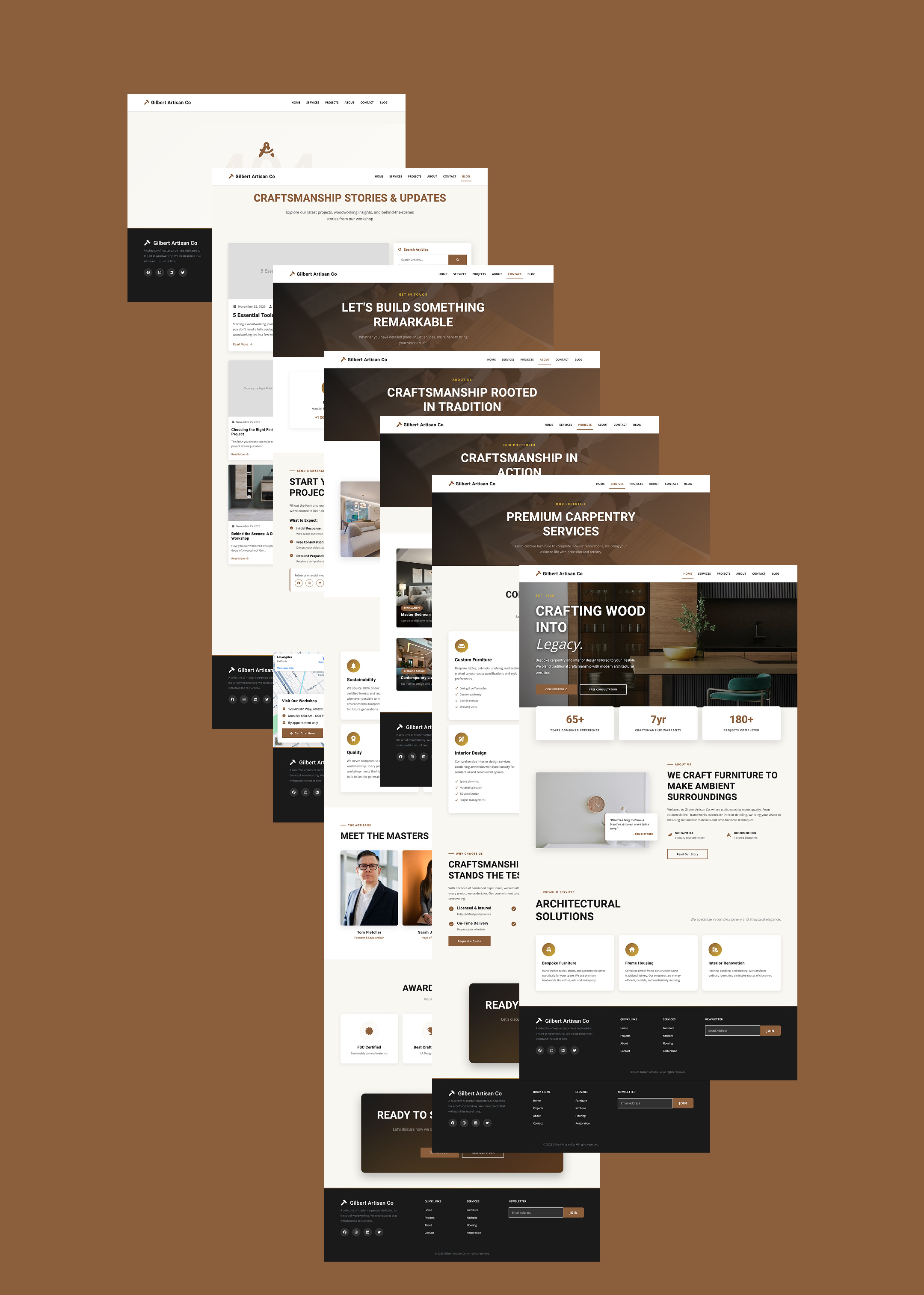 Gilbert Artisan Co branding trade ui uidesign webdesign