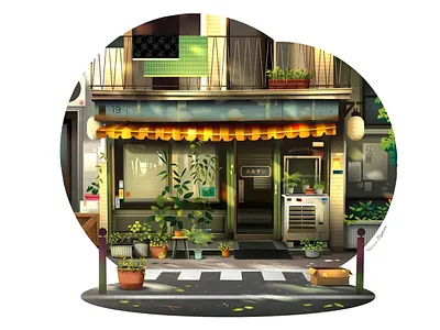 Flower shop 🌷 architecture city culture facade illustration journey lifestyle light photoshop shop shopping sunshine travel traveling vitrine wallpaper