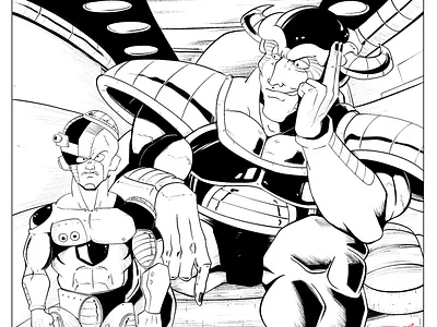 Frieza and his father anime comicart comicpage conceptart design discover doodle illustration ink sketch sketches