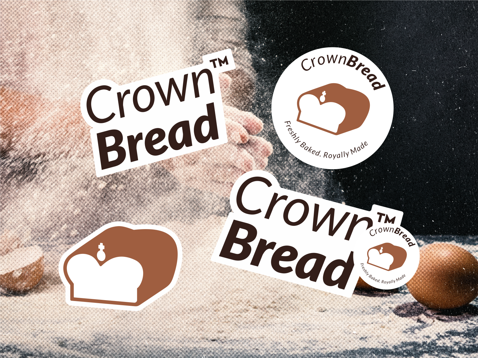 Crown Bread Logo and Visual Design brand branding bread crown culture design graphic design inspiration italian logo modern royal taste trend vector wheat