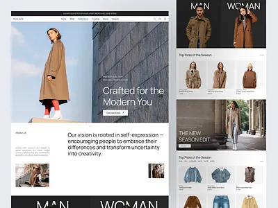 Fashion E-Commerce Website checkout flow design ecommerce website fashion website landing page minimal design mobile design modern ui online store product page responsive design shopping app ui ui design ui kit ux ux design web design website