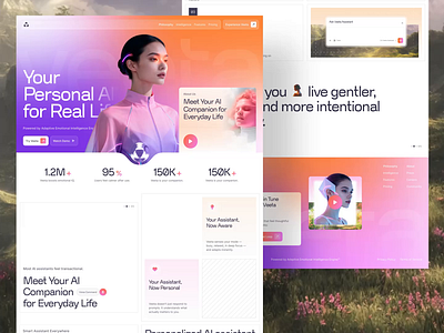 Veeta: Personal Assitant AI - Website Landing Page Animation ai assistant ai landing page ai website design animation chatbot futuristic design graphic design landing page minimalist modern saas design product saas saas landing page ui ux web design