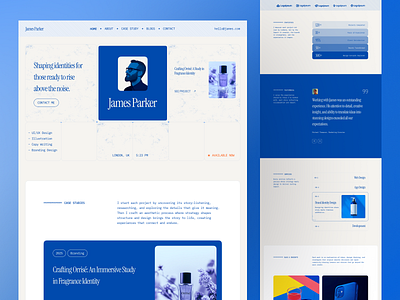 James Parker - Portfolio Website UI/UX Design agency creative portfolio homepage landing page landingpage panze personal branding personal portfolio personal portfolio webiste personal website portfolio portfolio design portfolio website professional ui design web design webdesign website