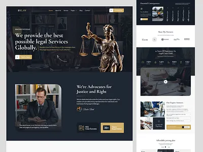 ⚖️ BYLAW -- Law Landing Page advocate agency classic defenseattorney design fleexstudio landing page law law brand law firm law firm website lawfirm luxury portfolio team ui uiux ux web design website