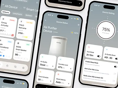 Homie - Smart Home IoT Mobile App app automation control crm home home control iot minimalist mobile mobile app mobile ui online product remote saas smart home ui ui design ux