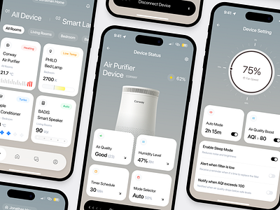 Homie - Smart Home IoT Mobile App app automation control crm home home control iot minimalist mobile mobile app mobile ui online product remote saas smart home ui ui design ux
