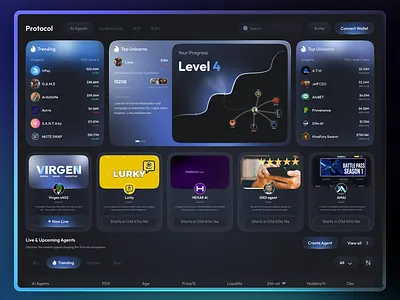 AI‑Agent Marketplace • Web3 Dashboard UI ai agent ai agent marketplace ai dashboard blockchain ui clean ux dark mode ui design product ui ux web web3 design