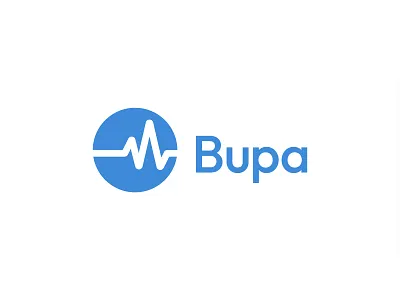 Bupa Logo Design abstract logo brand identity branding design health health logo healthcare heartbeat hospital identity insurance logo logos medical logo rebrand typography logo wordmark