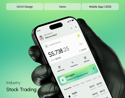 Stock Investing & Trading Mobile App app design finance app finance mobile app fintech fintech mobile app investing app investment investment app mobile app stock stock app stock investing stock market stock trading trading app trading app design