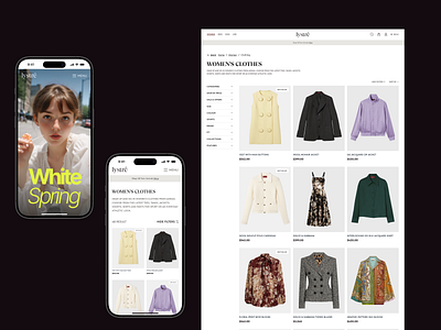 Fashion Ecommerce Category Page UI apparel ux branding category page clean design clothing website ecommerce fashion ui fashion website minimal ui mobile view modern ui online store product grid product listing page responsive design shopping experience ui design uiux web design website design