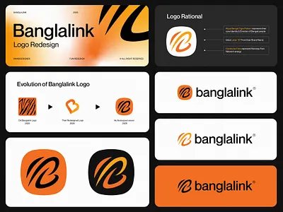 Banglalink Logo Redesign 2025 banglalink logo branding creative logo design energy logo icon logo logo design trend 2026 logotype modern logo motion logo network logo rebranding redesign sim card logo speed logo tele communication telecom logo tiger pattern logo wireless