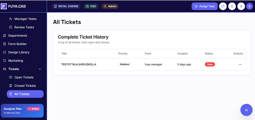 FUYA.CAD — CAD Performance & Workflow Management System screenshot