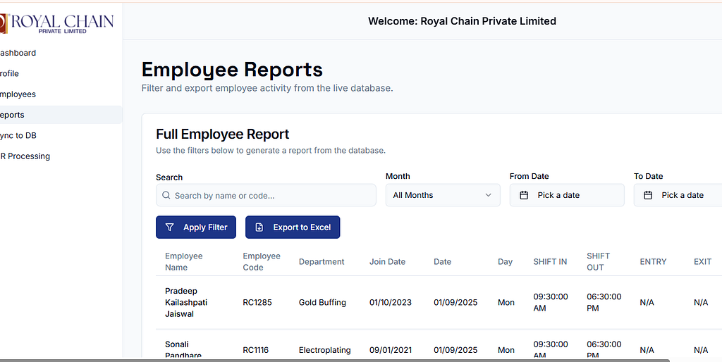 FUYA Workflow & FMS — Department-Wise Workflow Automation System screenshot