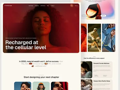 Cellular Recharge Wellness Landing Page UI figma landing landing page ui ui design ux ux design web website wellness
