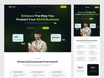 SaaS Landing Page landing page product design saas saas design saas landing page saas landing page design saas ui saas website uiux web web design web template