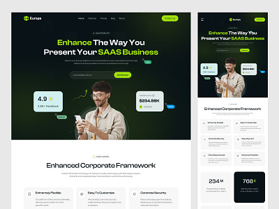 SaaS Landing Page landing page product design saas saas design saas landing page saas landing page design saas ui saas website uiux web web design web template