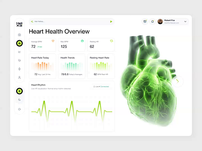 Helixa | AI-Powered Health Platform Dashboard Design animation app design dashboard design figma design graphic design health app health care health website modern ui pixxen saas saas dashboard saas design ui ux design web app
