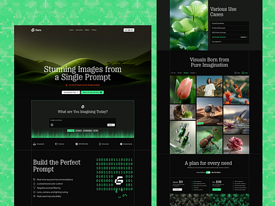 AI Image Generator Website Design ai ai image generator ai image generator website ai platform ai tool ai tool ui design dribbble showcase image generator ui landing page modern ui product design prompt ui saas ui ui ui concept ui ux ux web ui website design