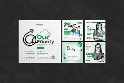 Medical template ads banner design doctor facebook graphic design healthcare instagram marketing medical medical post medical template post social media template