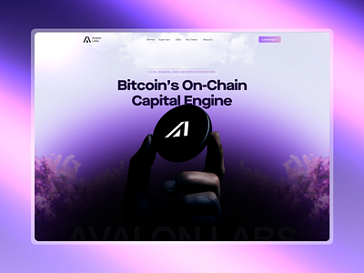 Crypto Finance Hero Section – Avalon Labs Concept bitcoinapp bitcoindesign blockchain blockchaindesign clean cryptocurrency cryptolandingpage cryptoplatform cryptoui cryptowebsite defiui herosection landingpage minimaldesign modernui onchain uidesign web3design webdesign