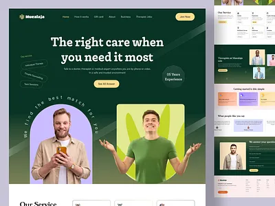 Mental Health Website halal medical website meditation and yoga mental health mental health app mental health clinic website mental health landing page mental health landingpage mental health saas mental health web app online therapy telemedicine therapist website design uiux design web design webflow