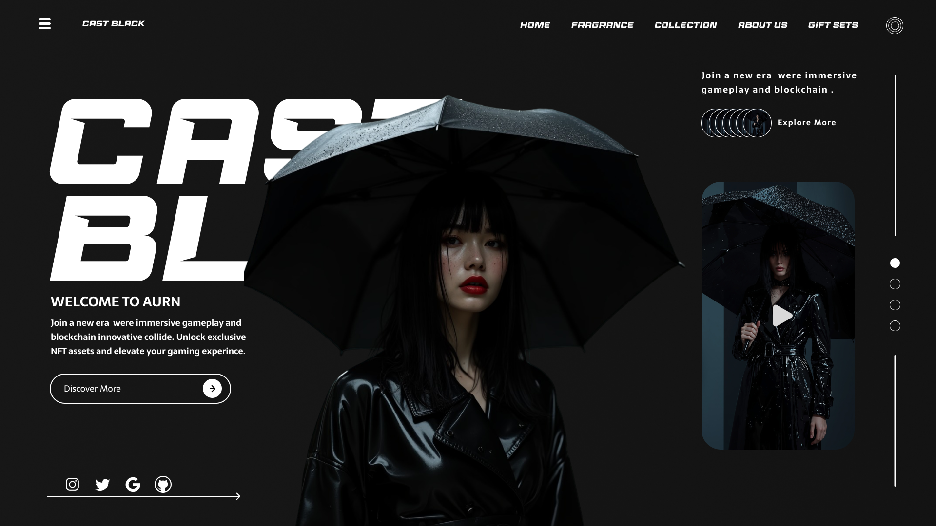 Cast Black Is a Garment Brand 3d branding graphic design ui