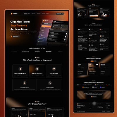 Modern SaaS Landing Page landing page logo ui ux web ui website ui