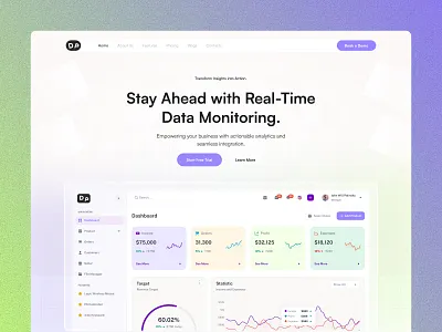 SaaS website design landing page saas saas ui ui ui design ux design web ui website ui