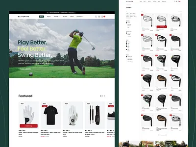 Elitefair Golf E-Commerce Platform customerexperience designinspiration ecommercedesign ecommerceux figma figmadesign golfecommerce golfshopping golfstore intuitivedesign minimalui modernui premiumui shoppingexperience sportsecommerce uidesign uiuxdesign uxcasestudy