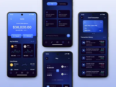 Crypto wallet Mobile App Design blockchain blockchainapp blockchainui cryptoapp cryptoappdesign cryptodesign cryptotradingapp cryptouidesign cryptowallet digitalwalletdesign figmadesign fintechdesign fintechui mobileux modernui productdesign uiuxdesign walletui web3app web3design