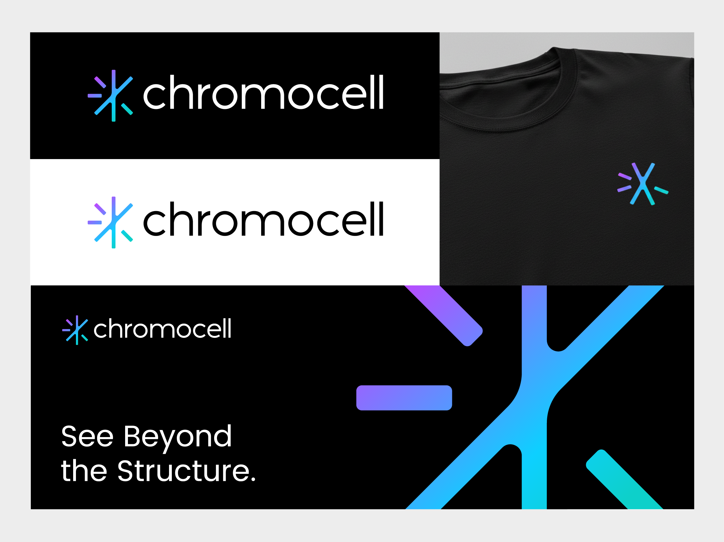 chromocell abstract bio biology bioscience branding c c logo chromocell chromosome gradient logo lettermark logo logo design logo designer modern science symbol