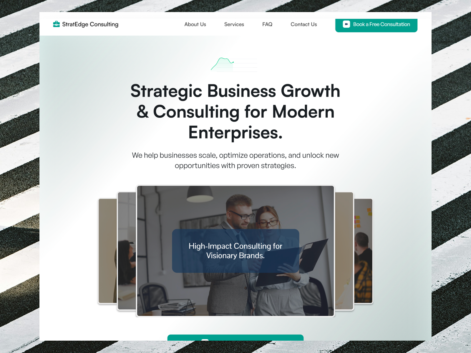 StratEdge Consulting Landing Page Design & Development branding design figmadesign framer nocode product design productdesigner uidesign uiux uxinspiration uxuidesign web design web development webdesign