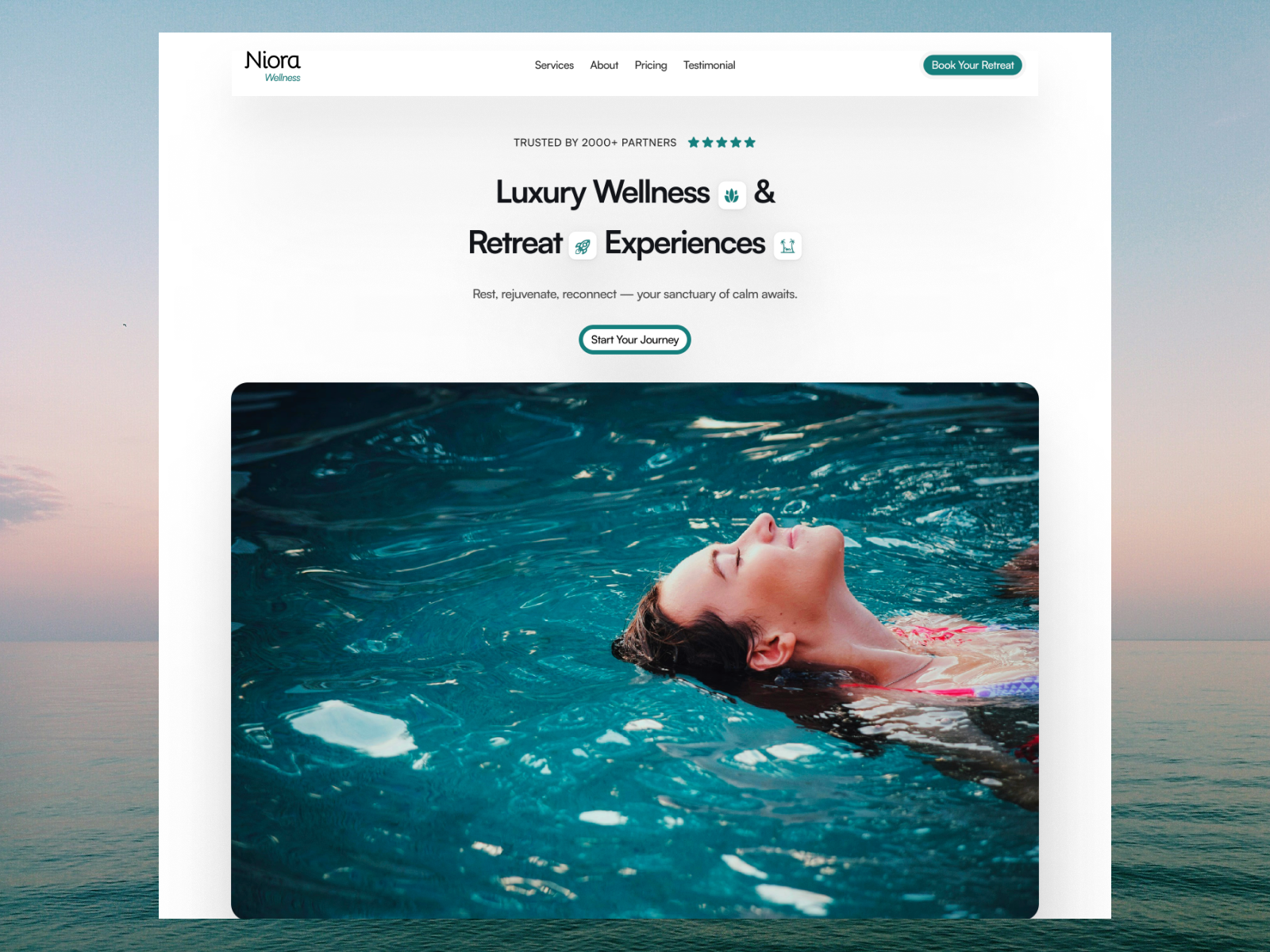 Niora Wellness - Framer Landing Page Design & Development branding design figmadesign framer nocode product design uidesign uiux uxuidesign web design web development webdevelopment