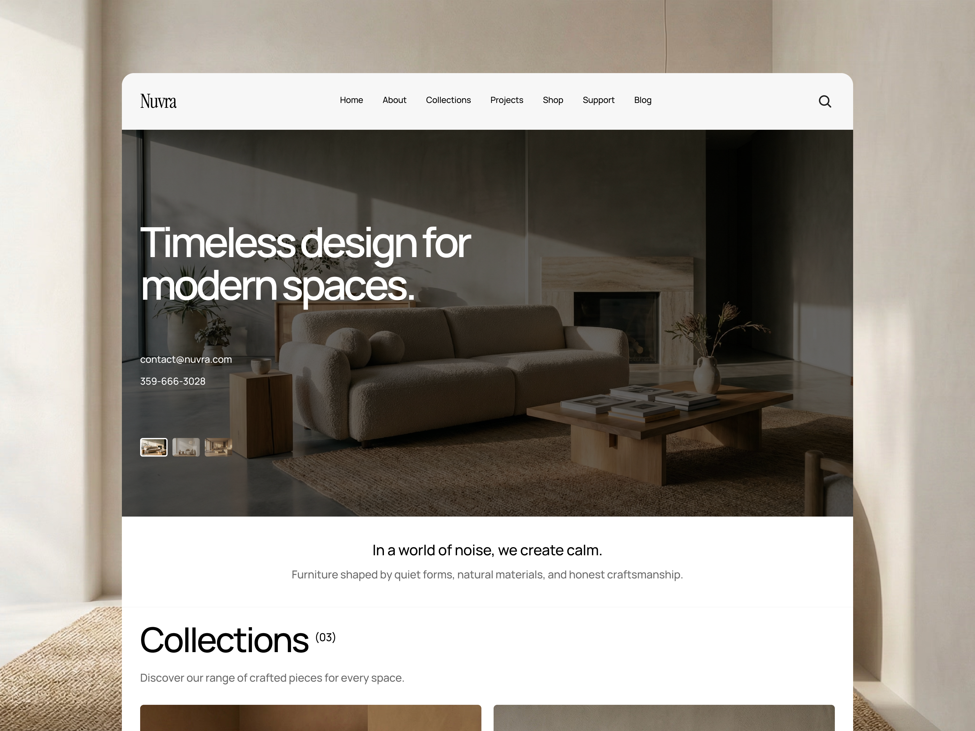 Nuvra - Modern Architecture & Furniture System 3d animation branding figmadesign framer graphic design logo motion graphics nocode product design ui uidesign uiux uxinspiration uxuidesign web design web development webdesign