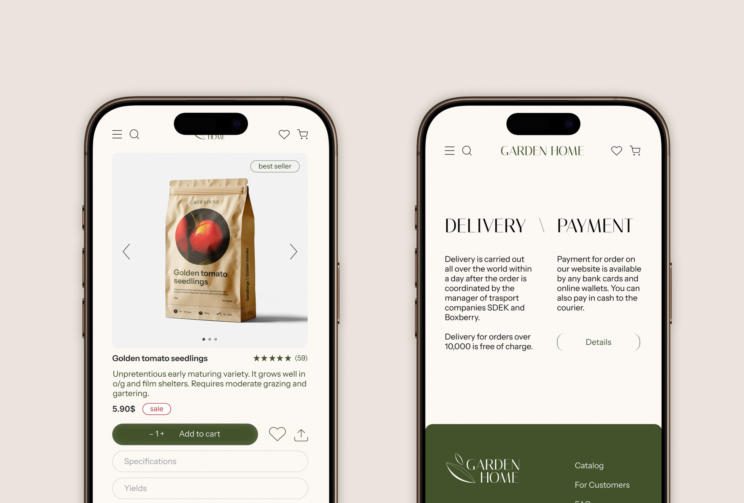 Дизайн мобильного приложения | Интернет-магазин | Julia Gerka ecommerce product page ui ux uxui web design website веб дизайн дизайн интернет магазина интернет магазин мобильные адаптации страница товара