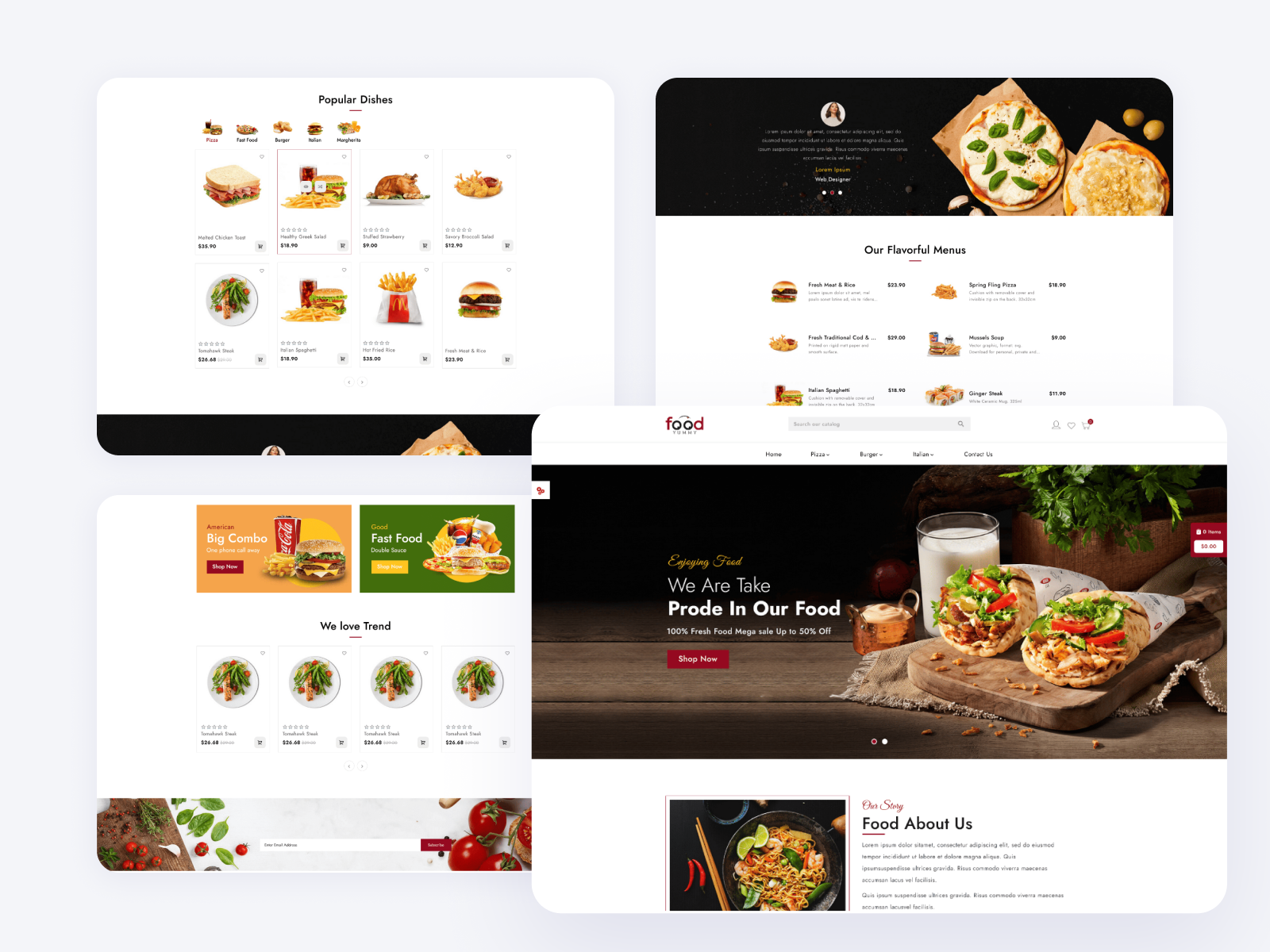 Example of 🍔 Food & Restaurant E Commerce UI