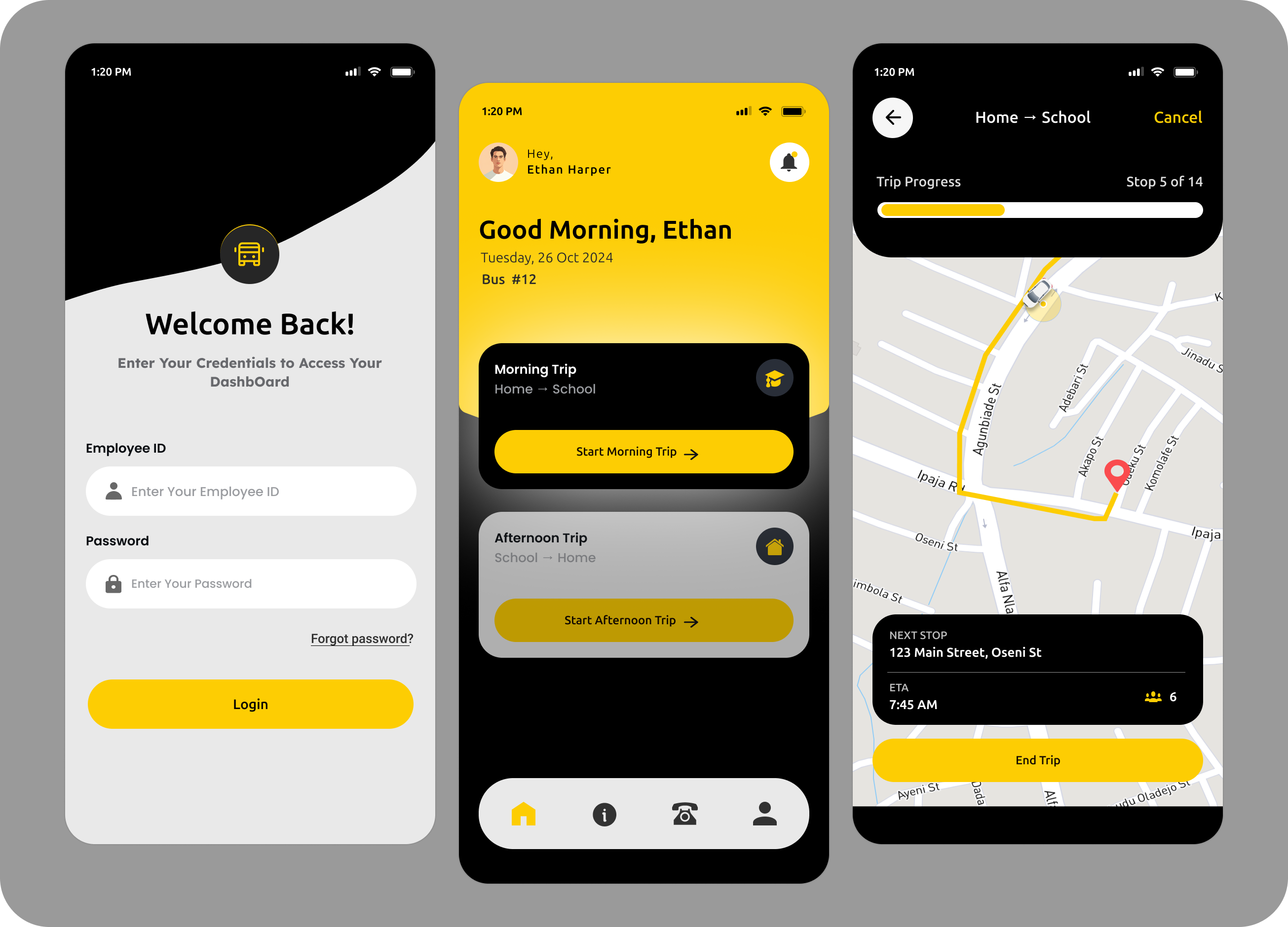 School Transport Management App applications branding concept design figma landing page mobile application parents real time bus tracking school transport management app simplified user flow transport management transport management app transport schedules for students ui uiux
