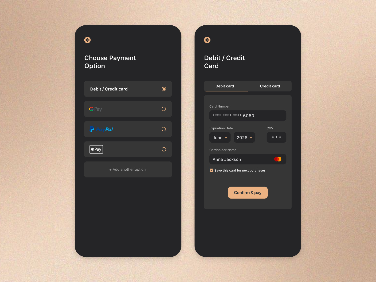 Payment details - ecommerce mobile app design app app design branding design ecommerce graphic design interface logo mobile mobile app mobile design mobile interface payment product design splash screen ui ui design uiux ux ux design