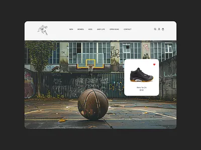 Basketball Shoe Company - Homepage ai basketball branding concept dailyui digital design figma graphic design grids hero homepage interface landing page layout ui ux web design webdesign website