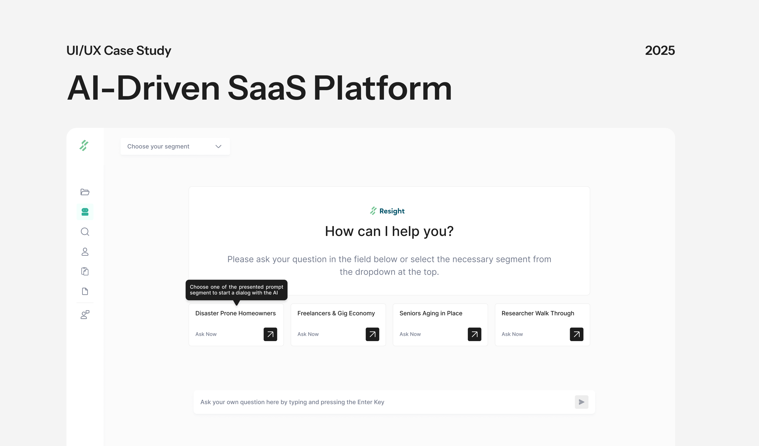 AI-Driven SaaS Platform for Knowledge Management | UI & UX ai ai driven ai powered ai tools articles case study chat dashboard graphs highlights insights insurance interview saas saas platform summary