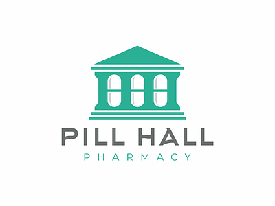 pill hall hall house logo pharmacy pill