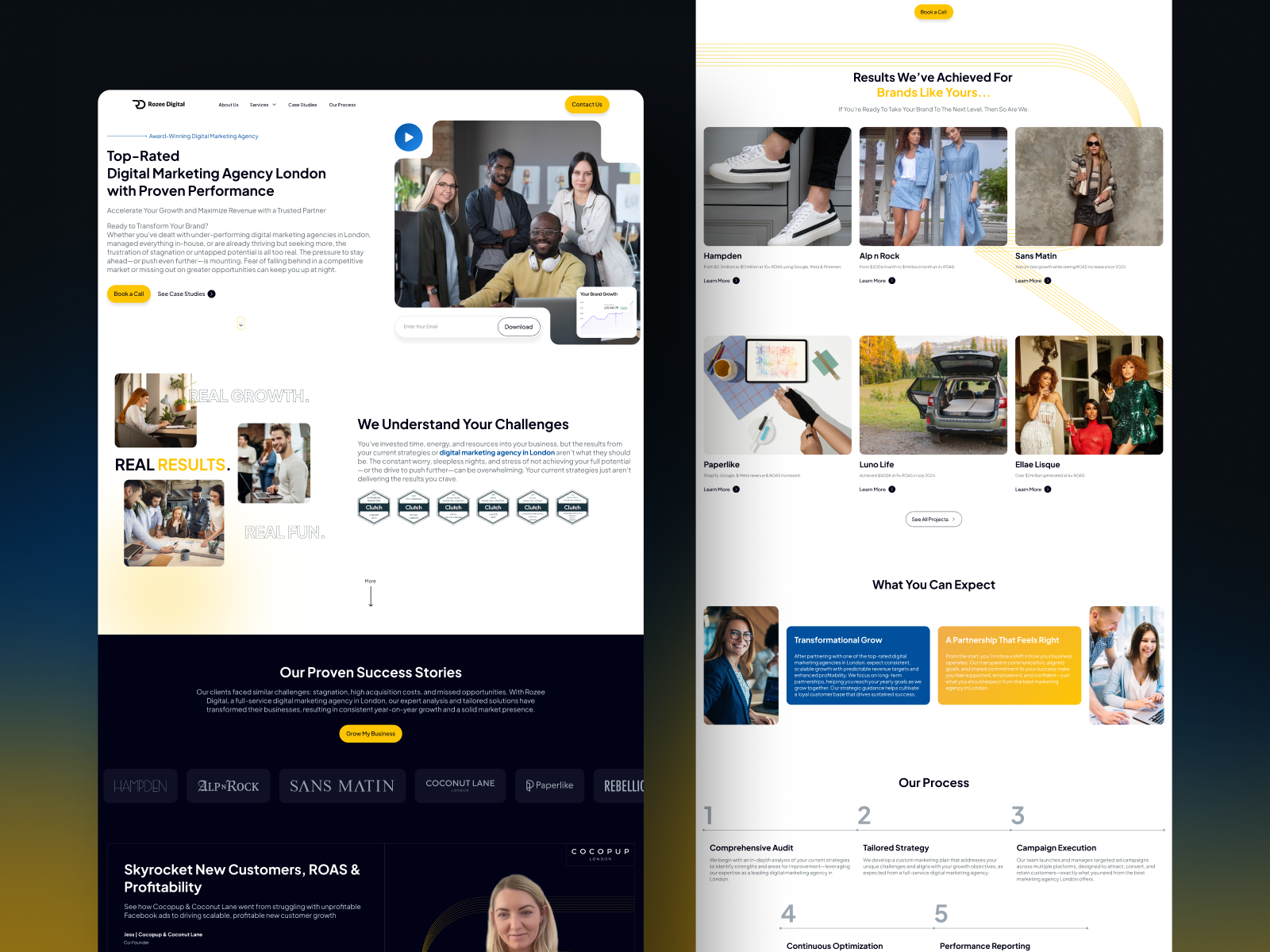 Example of Premium Web Design For High End Brands