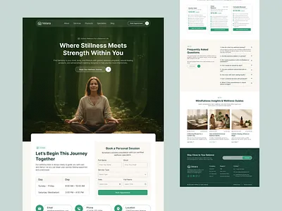 Velara — Modern Wellness & Mindfulness Landing Page Redesign design figma landing page ui uiux ux web web design web pages wellness