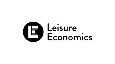 Leisure Economics Logo! black and white brand identity leisure economics logo minimal minimalist modern simple